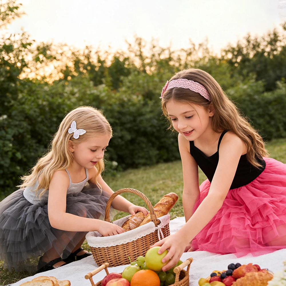 DXTON Vestido de verano para niñas tul y algodón con tirantes - imagen 5