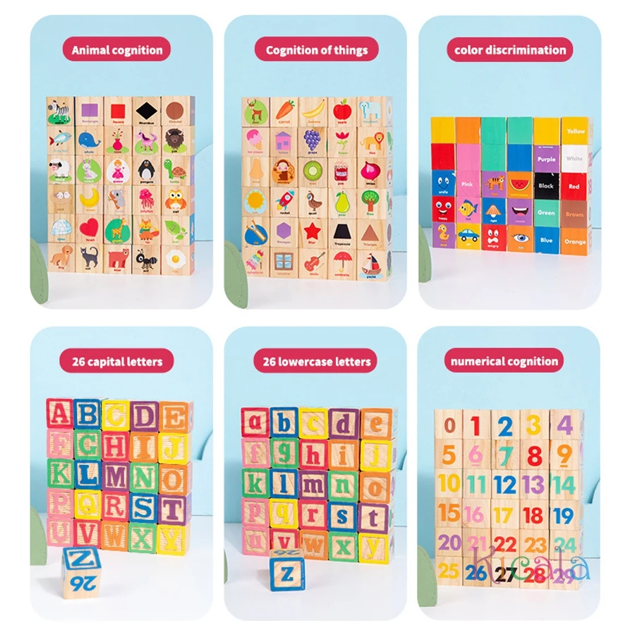 Bloques Montessori números de madera para aprendizaje temprano - imagen 5