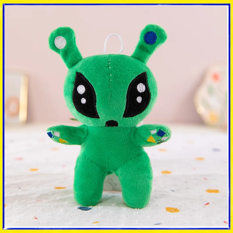 Peluche alienígena verde de ojos grandes, suave y cojín - imagen 2