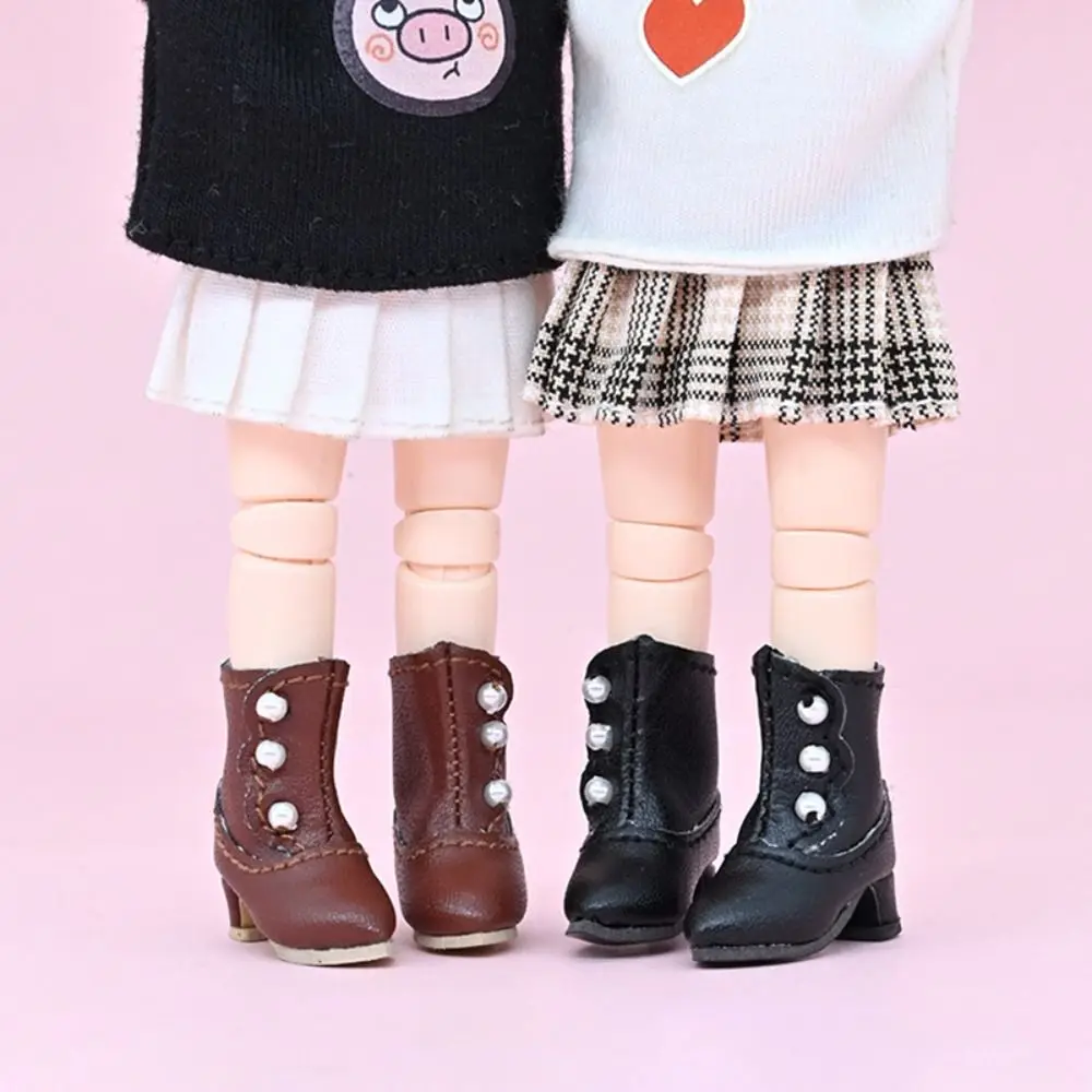 Mini botas altas PU tipo cuero para juego de vestir