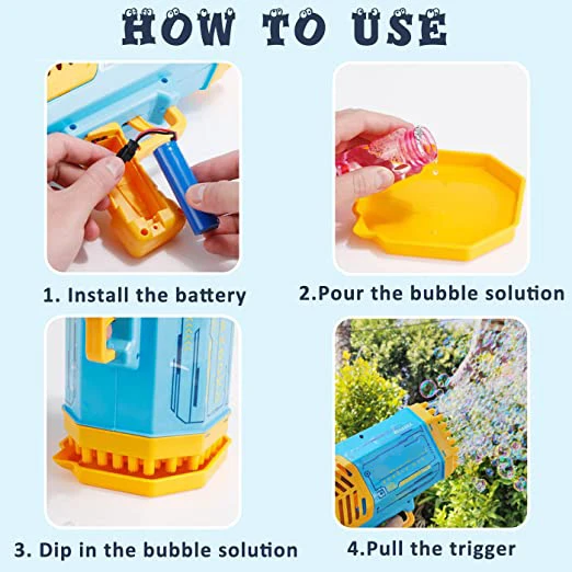 Pistola de burbujas automática con varitas para niños y Navidad - imagen 2