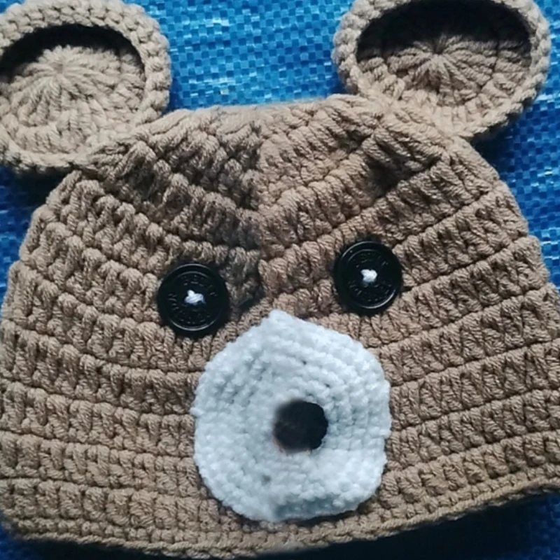 Disfraz de oso ganchillo hecho a mano para bebé - imagen 4