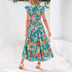 Falda estampada playera de verano para mujer, ideal en vacaciones