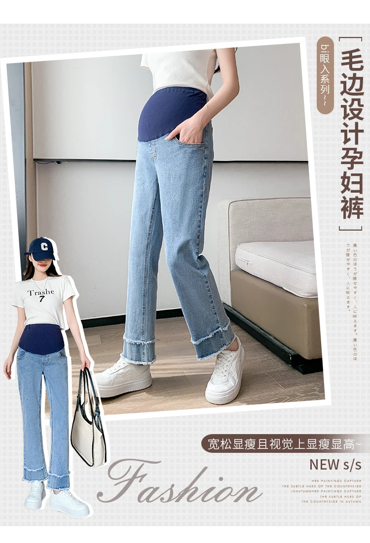 Conjunto casual con vaqueros de maternidad y calzado cómodo