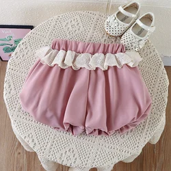 Pantalones cortos verano encaje para bebé niña – estilo casual