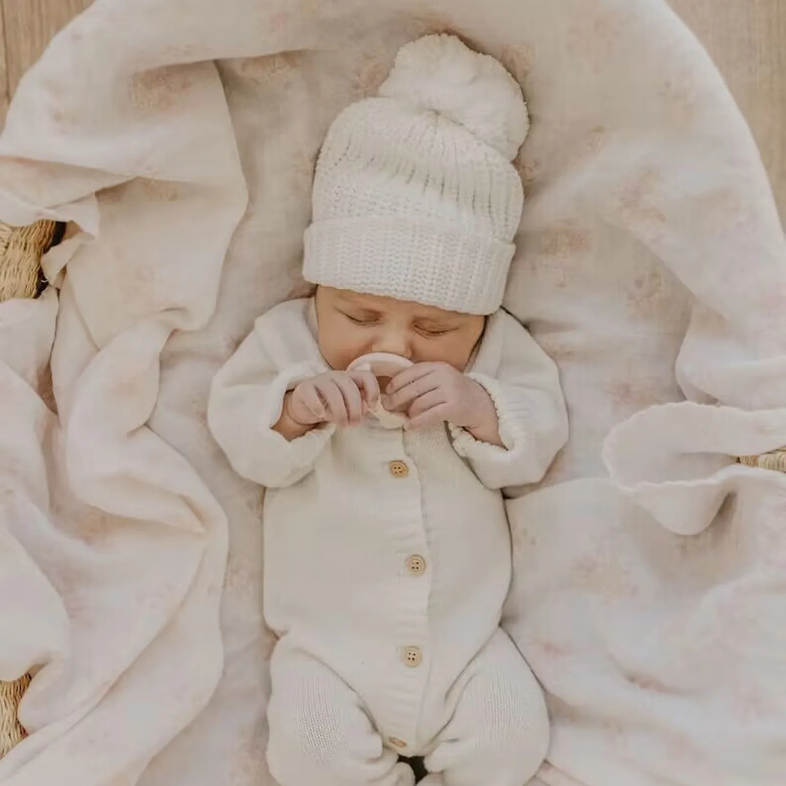 Turbante de punto suave para bebé recién nacido – Ideal para otoño - imagen 5