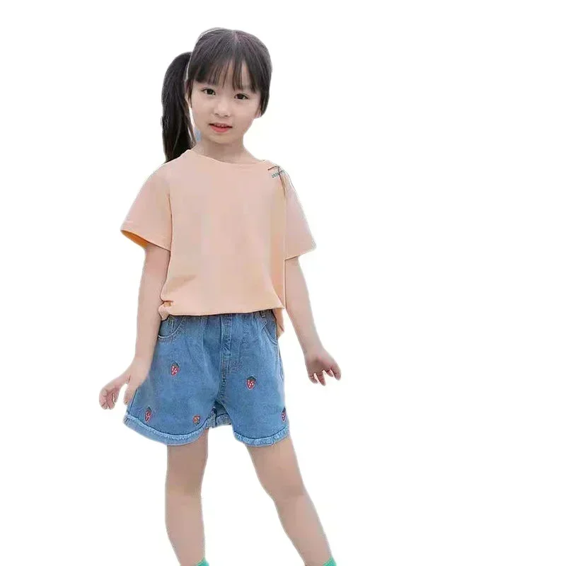 Pantalones cortos de mezclilla para niñas con estampado divertido - imagen 5