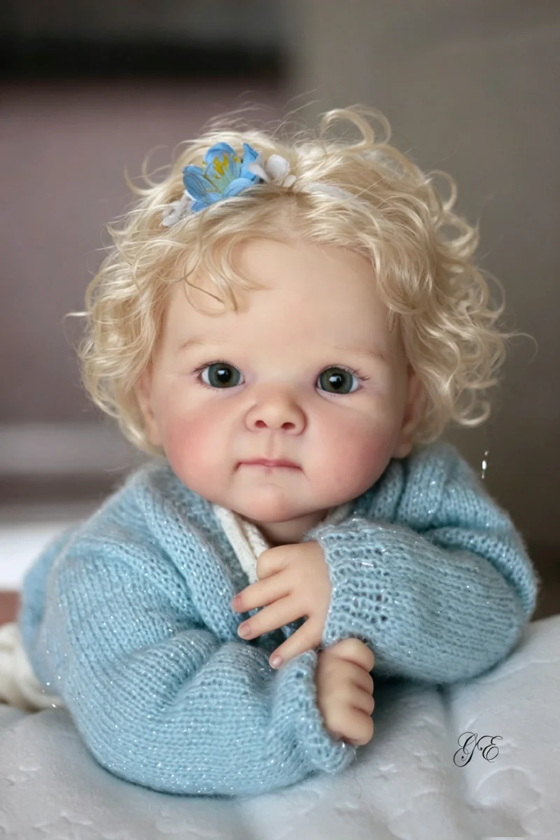 NPK Bettie Muñeca Reborn sin terminar con kit de pelo rizado 3D - imagen 3