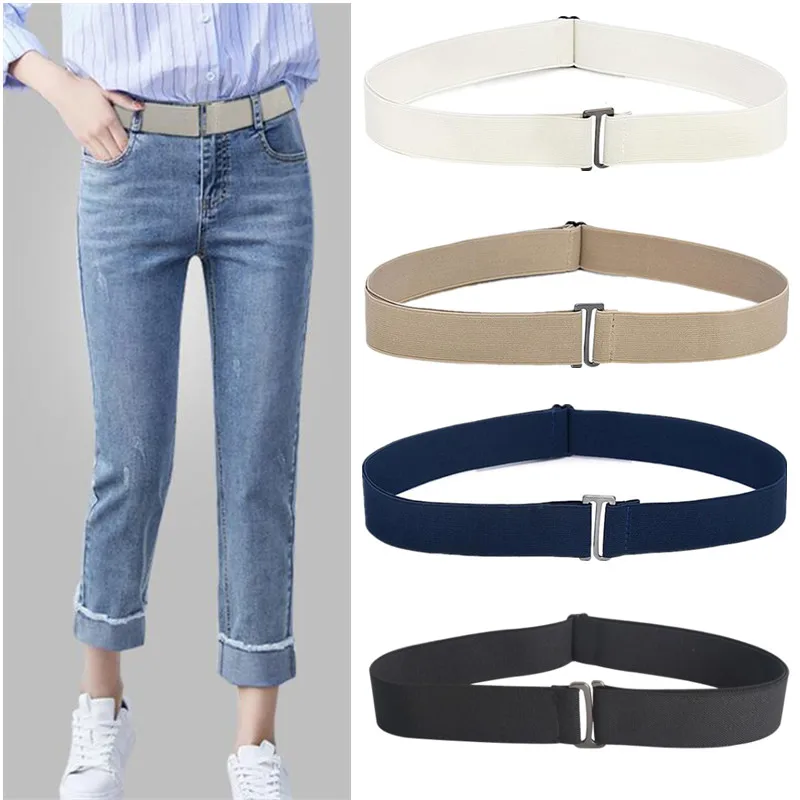 Cinturón elástico invisible ajustable sin hebilla para pantalones - imagen 3