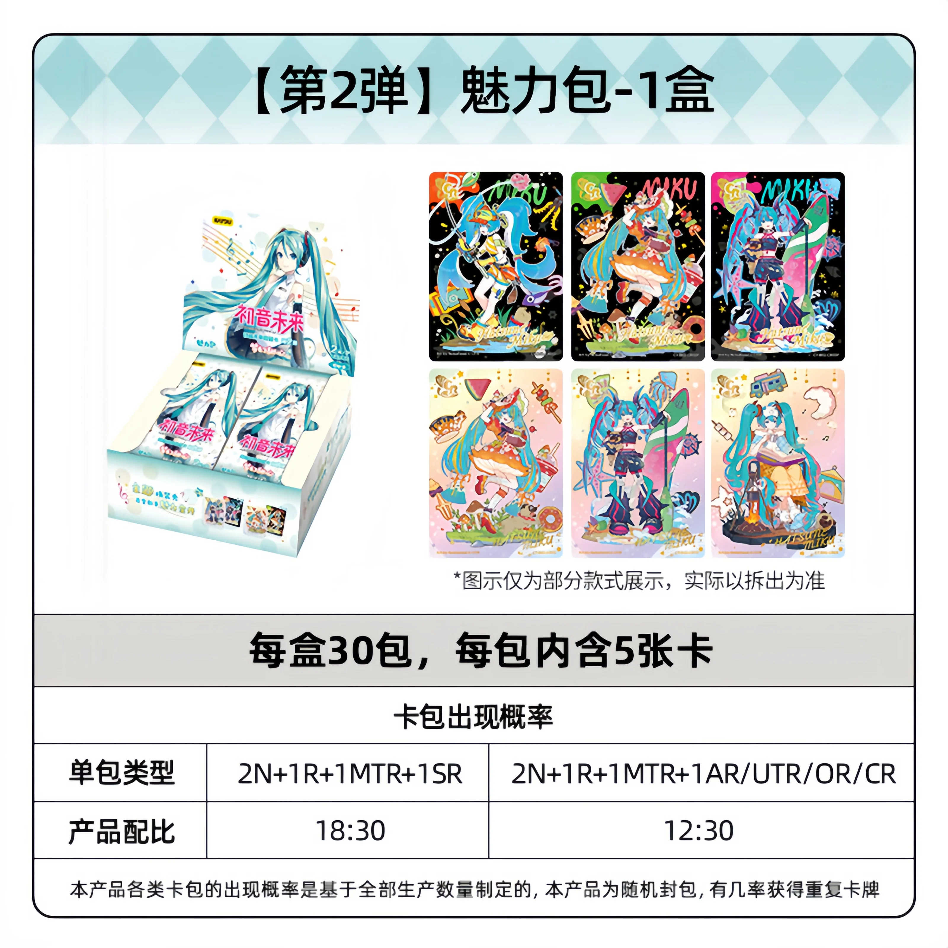 Tarjetas coleccionables Hatsune Miku KAYOU originales - imagen 3
