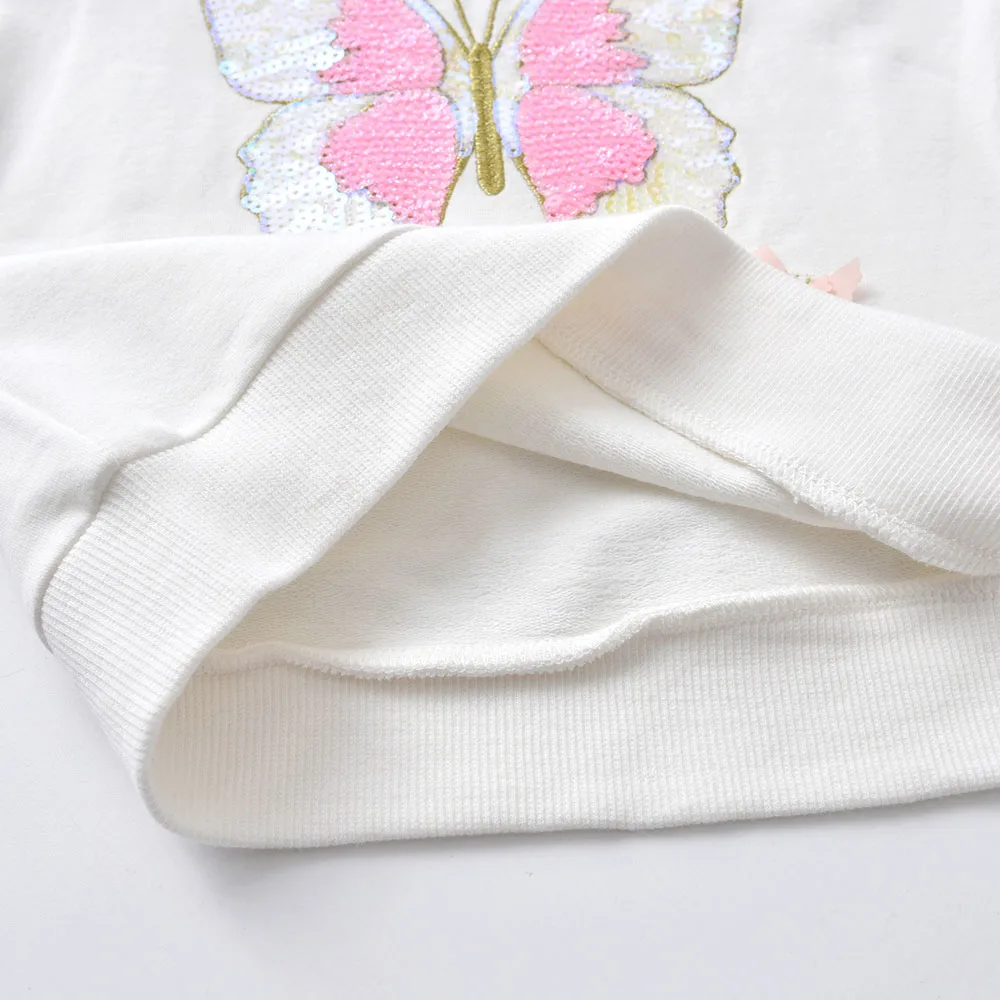 Sudadera con lentejuelas para niña – Camiseta manga larga primavera/otoño - imagen 3