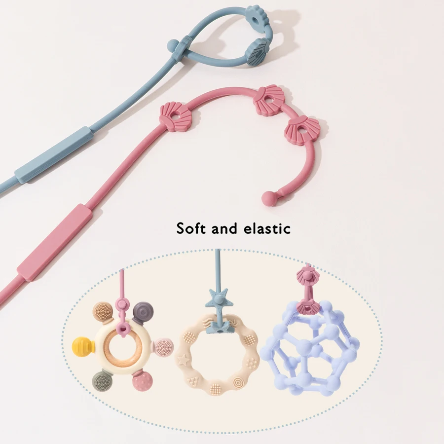 Clip de chupete de silicona Color Kids – Cadena ajustable para bebé - imagen 5