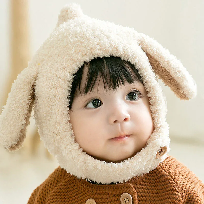 Gorro de felpa con orejeras para bebé – Cálido y protegido en invierno - imagen 3