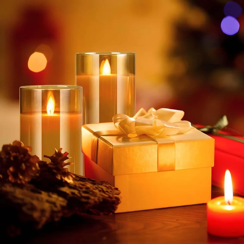 Vela LED decorativa con temporizador remoto para hogar - imagen 4