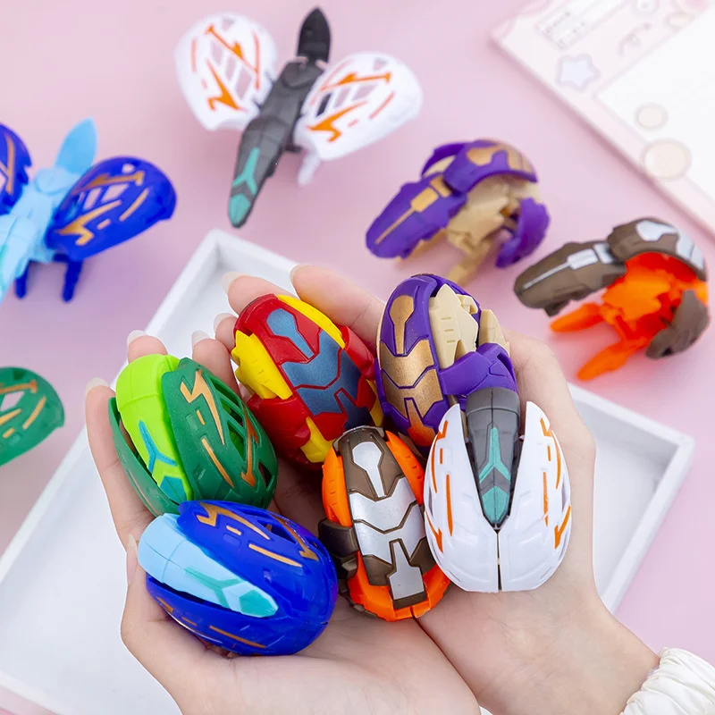 Pack de 6 huevos de dinosaurio transformables
