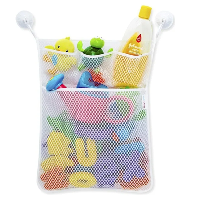 Bolsa malla con ventosas para juguetes de baño bebé