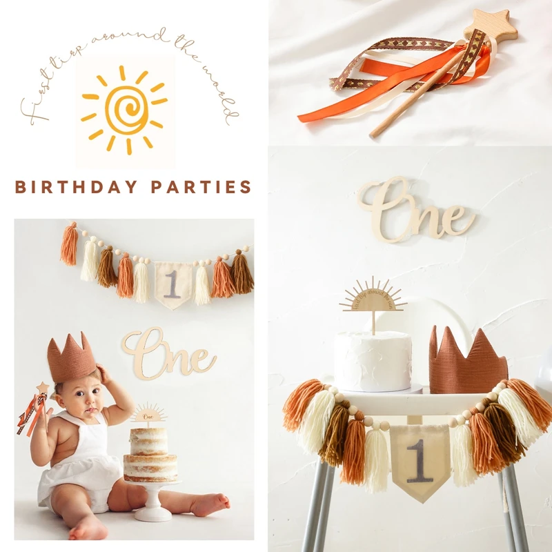 Pancarta cumpleaños con borla para decoración de fiesta infantil - imagen 2