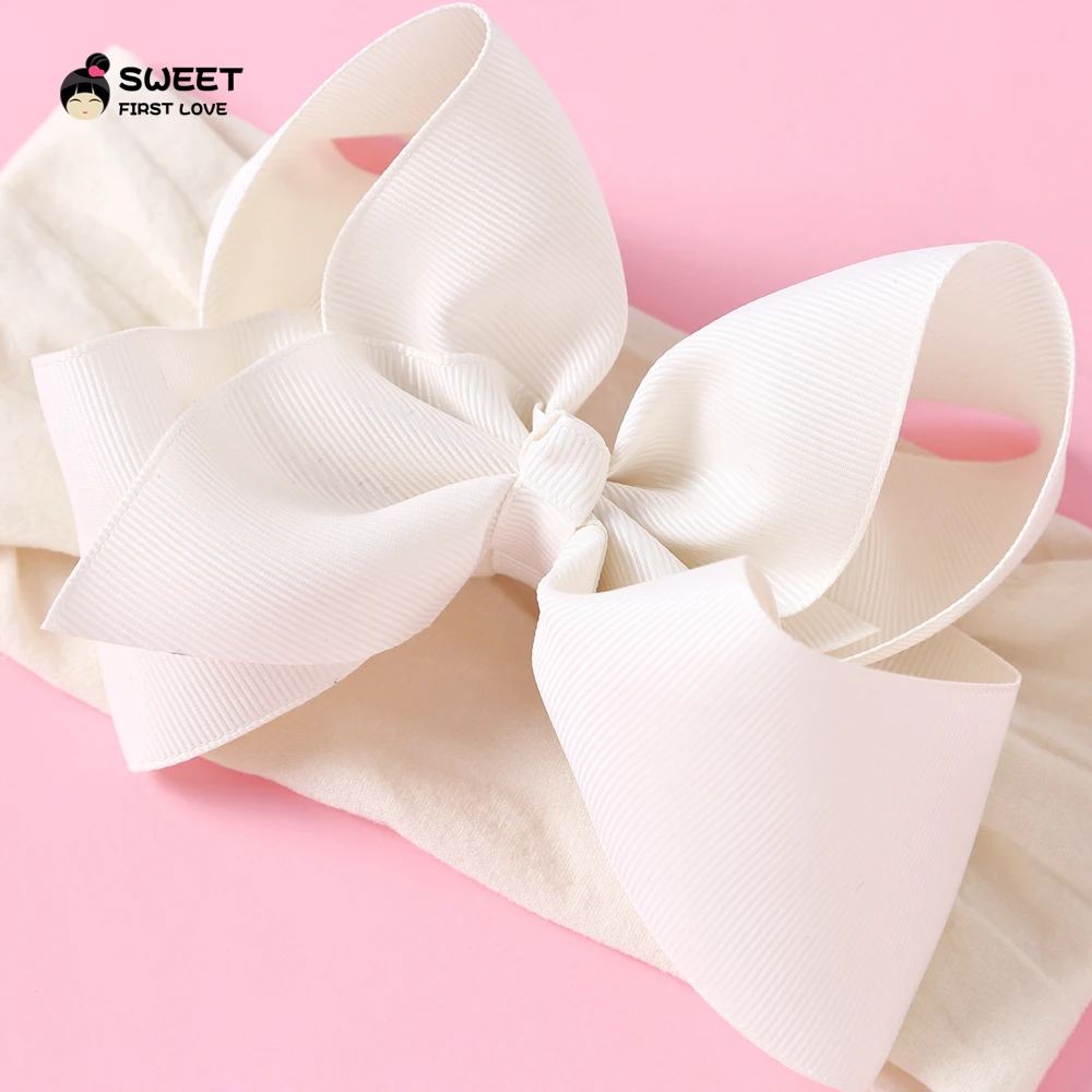 Diadema elástica nailon suave con lazo decorativo