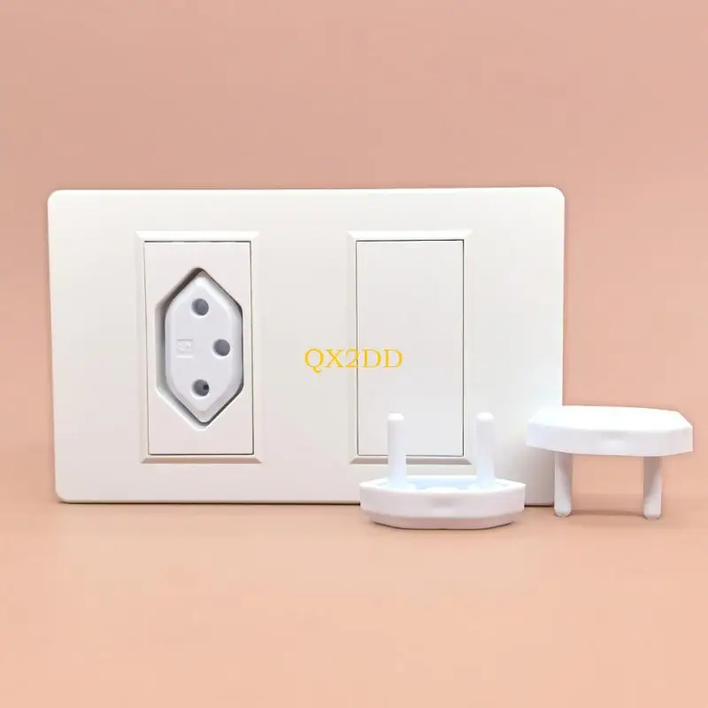 QX2D protectores de enchufe de seguridad para niños redondos - imagen 2