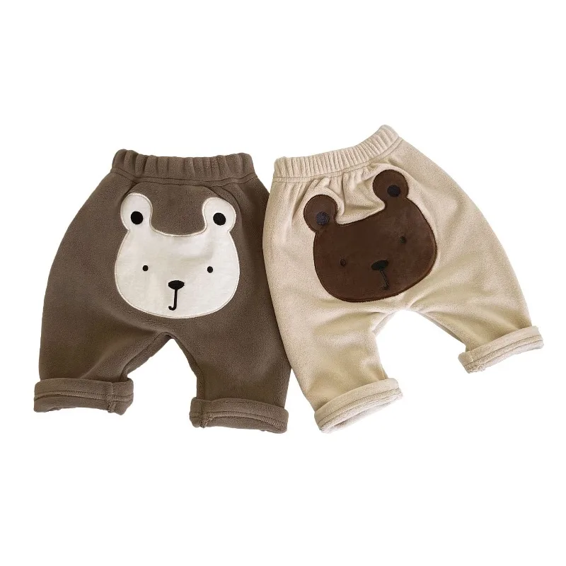 Pantalones térmicos de terciopelo para bebé de invierno suaves - imagen 5