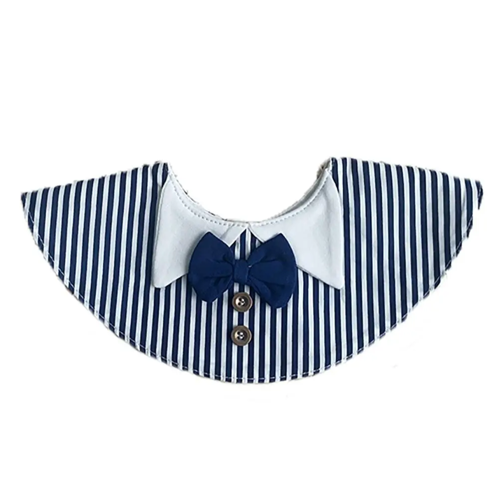Babero impermeable de algodón nórdico para bebé con lazo y cuello falso - imagen 5
