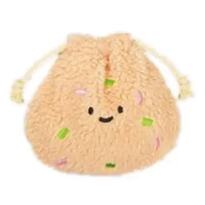 Bolsa colgante en felpa para juguetes, rollito de arroz y verduras