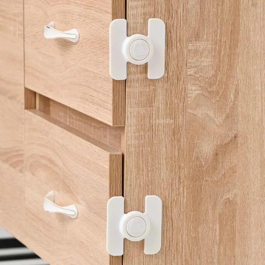 Cerradura de seguridad antipellizcos multifuncional para muebles