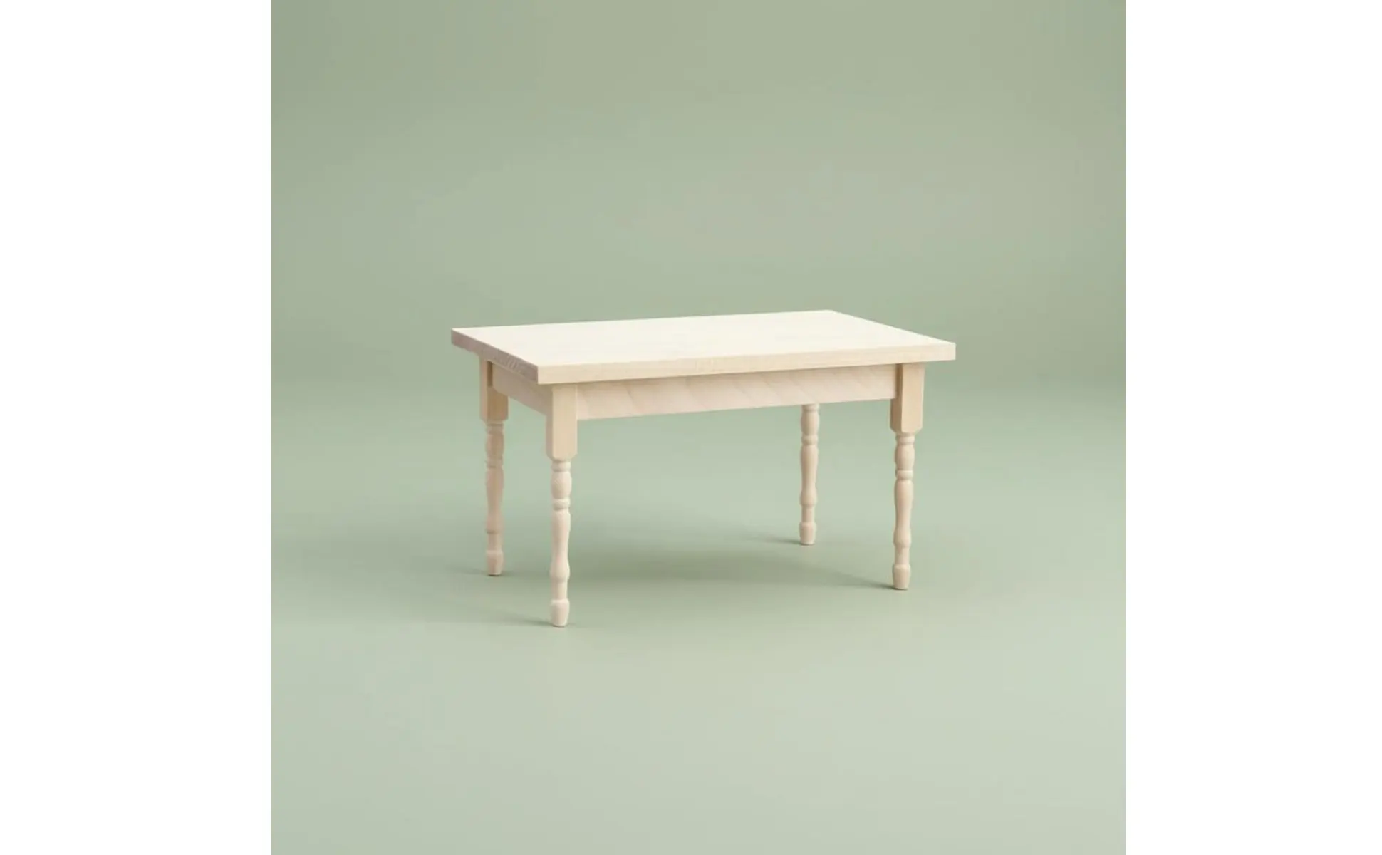 Mesa miniatura de madera para casa de muñecas a escala 1:12
