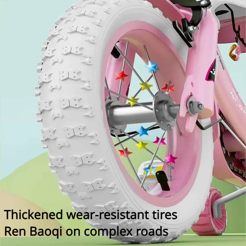 Bicicleta de aprendizaje rosa para niña con diseño princesa dulce - imagen 2