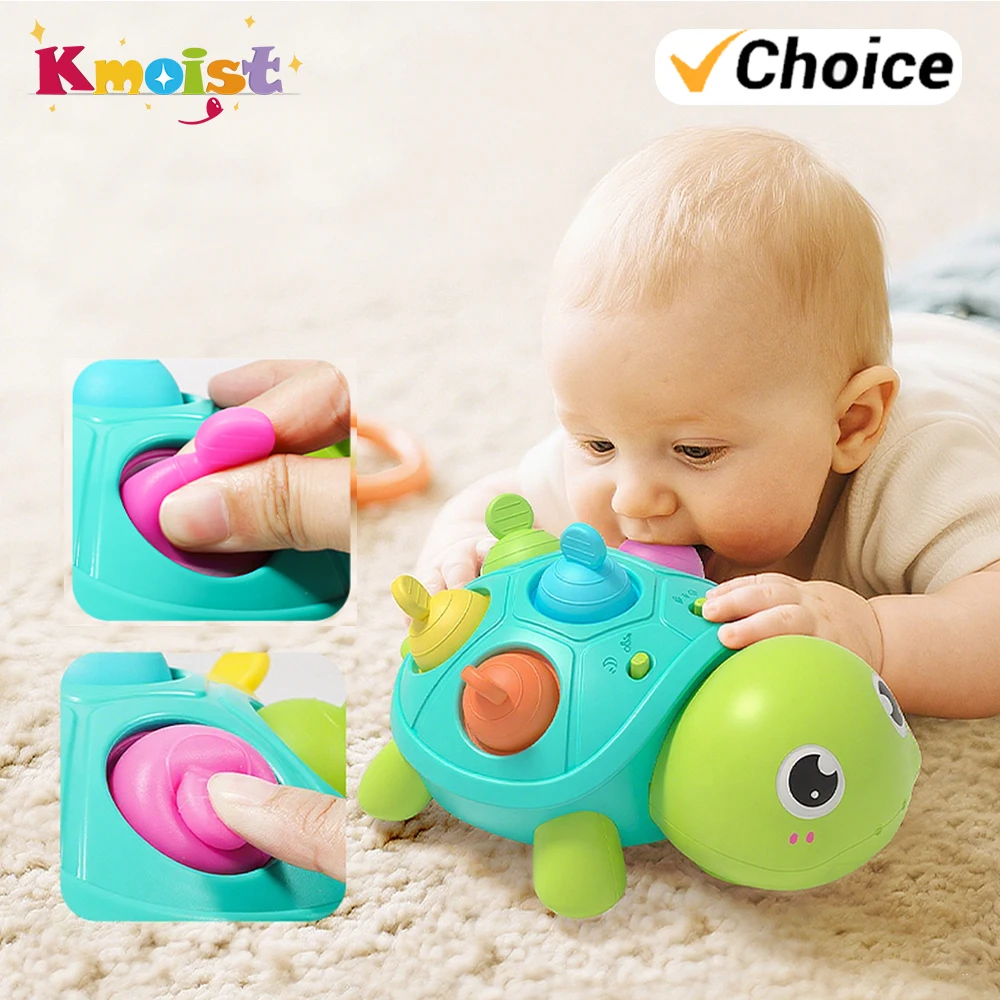 Tortuga musical interactiva para bebés – tiempo de barriga