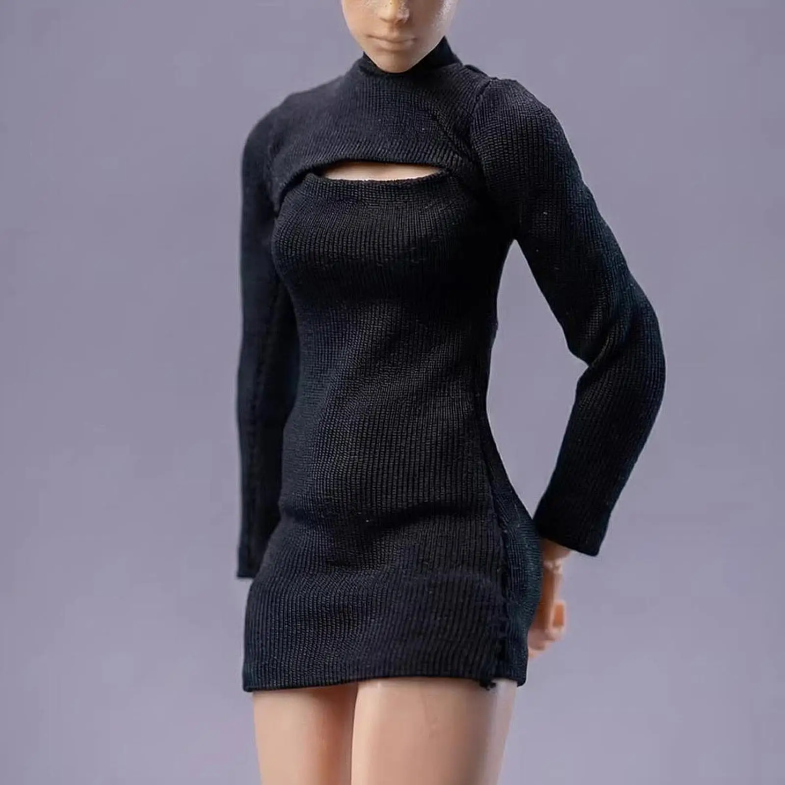 Vestido elástico para muñeca femenina miniatura, fácil de poner