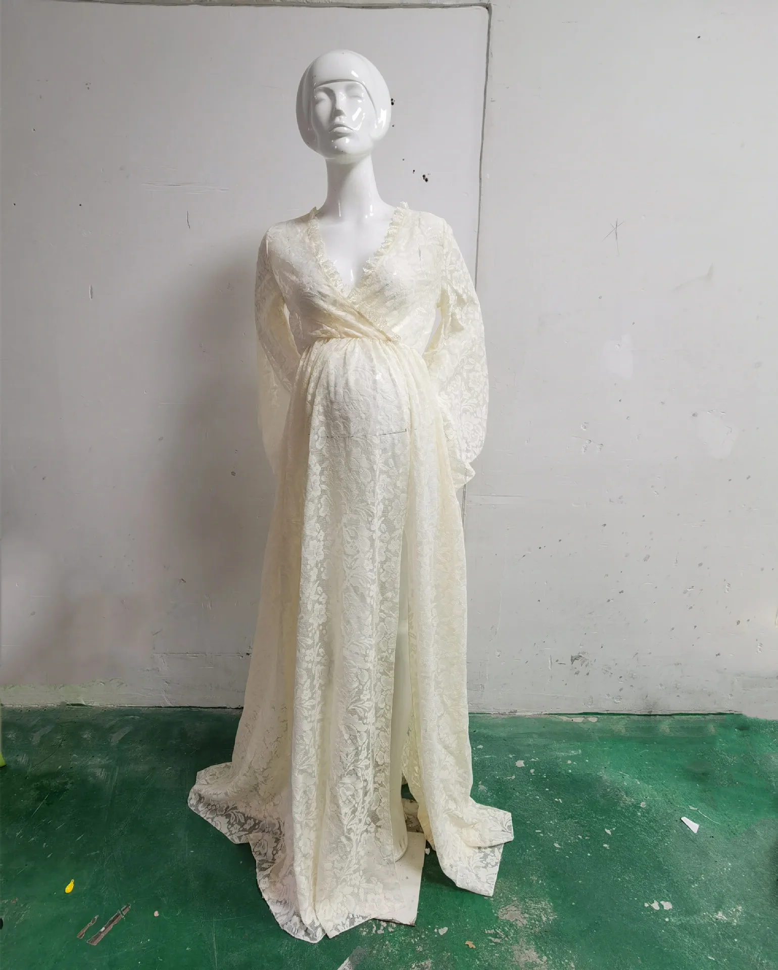 Vestido premamá bohemio para sesión de fotos embarazo - imagen 5