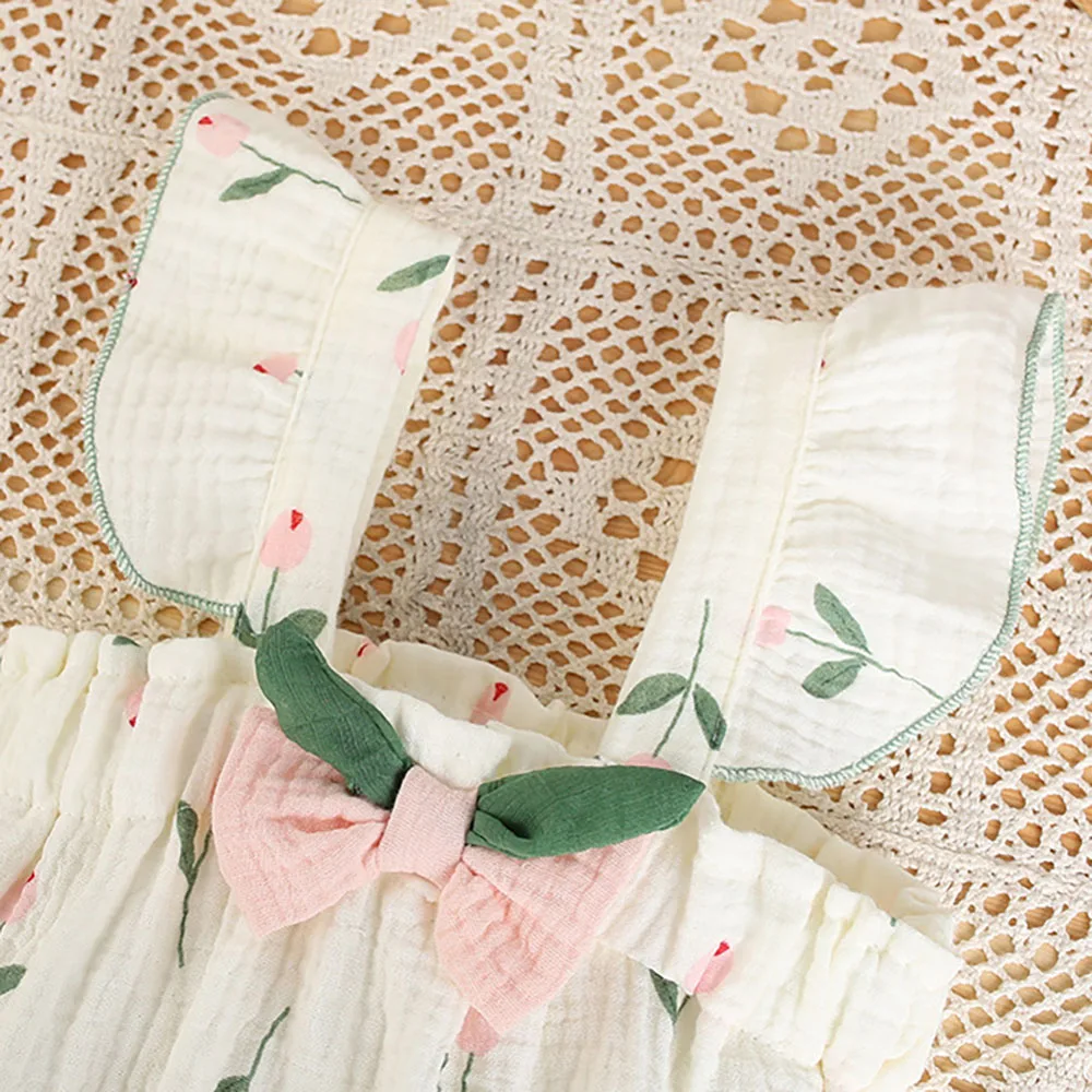 Milancel bodys de bebé 0-2 años con gorro tulipanes para niña - imagen 3