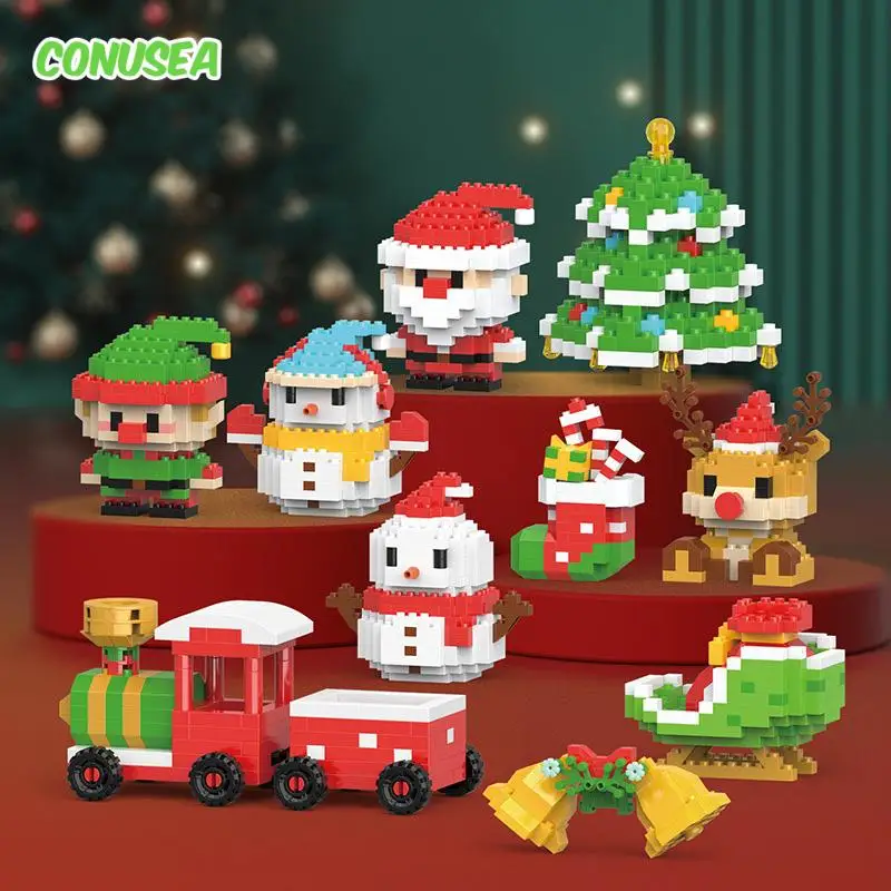 Microbloques de construcción de renos de Navidad para niños - imagen 3