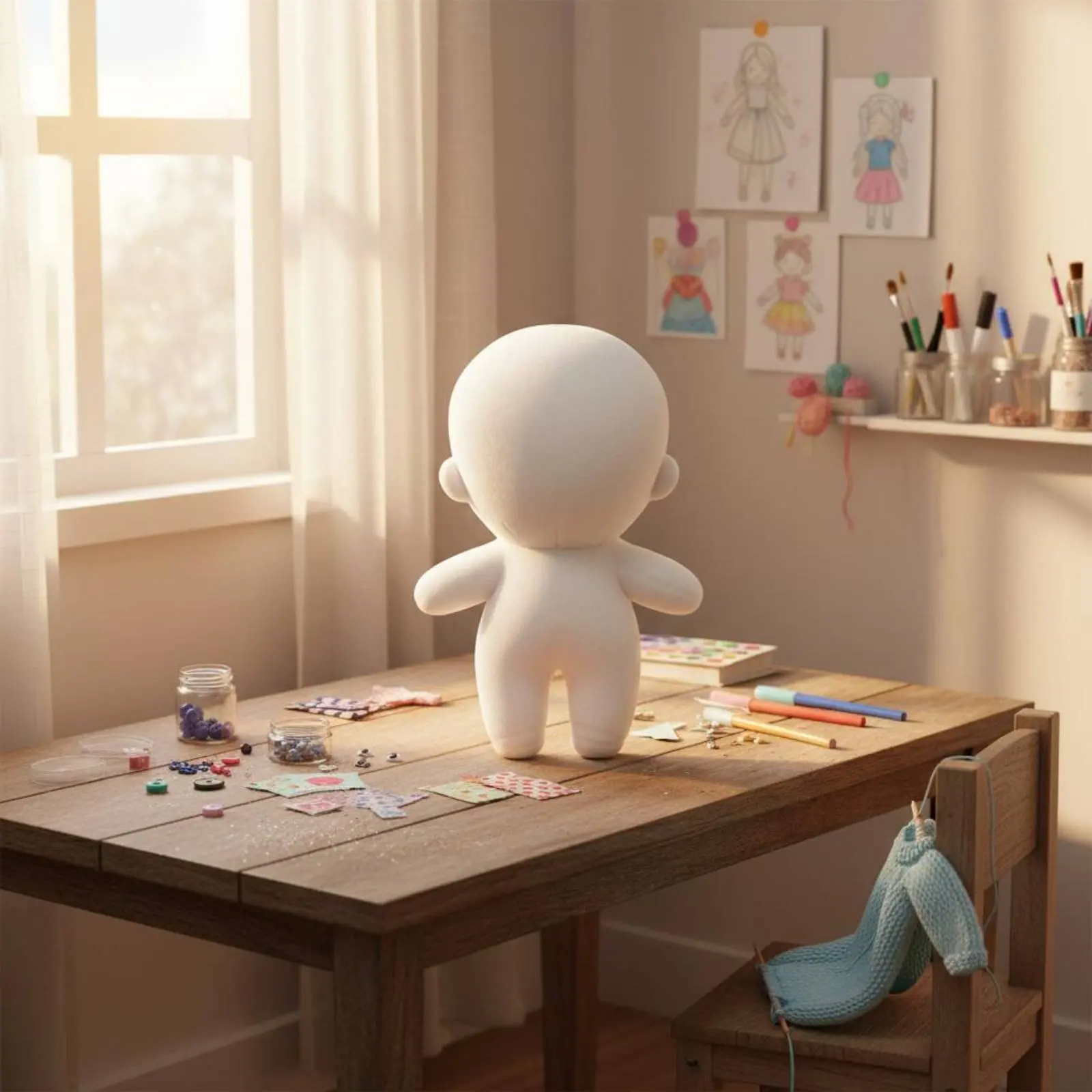 Peluche suave liso sin estampado, juguete acogedor para niños