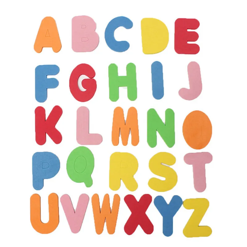 Rompecabezas de baño con piezas de letras y números