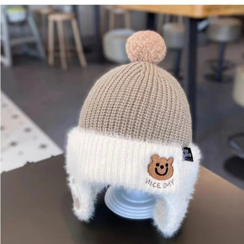 Gorro de lana con orejeras para bebé, cálido y suave de invierno - imagen 3