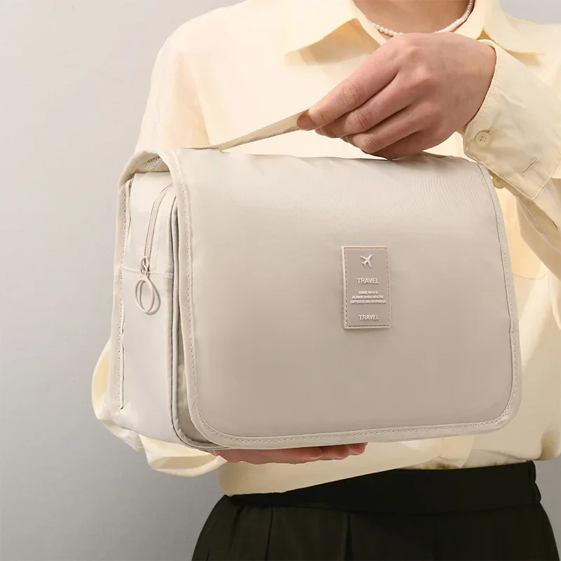Bolsa de cosméticos plegable de PVC impermeable para viaje - imagen 5