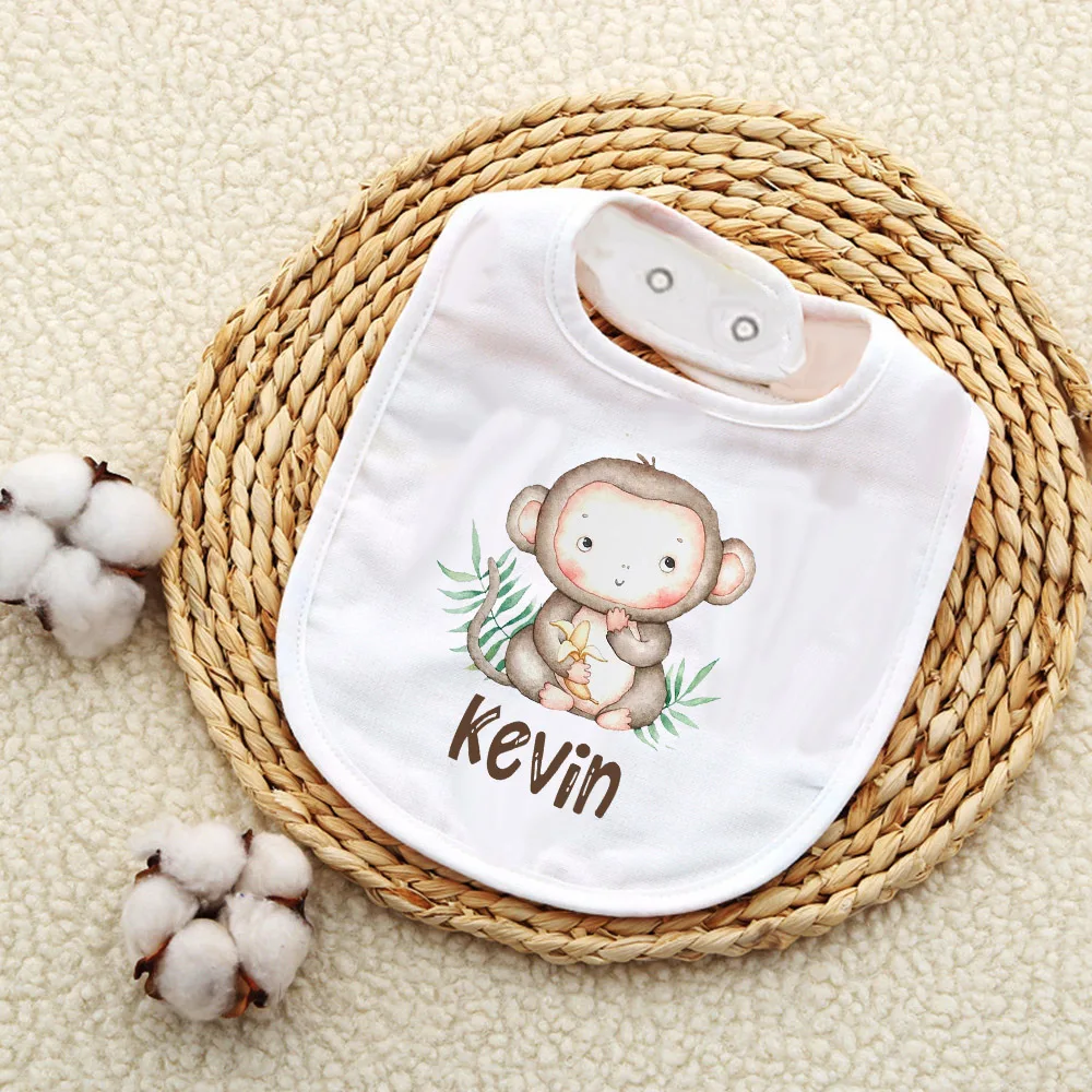 Babero personalizado algodón con nombre y estampado dinosaurio - imagen 3