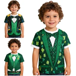 Camiseta infantil San Patricio dos piezas con estampado 3D y cuello