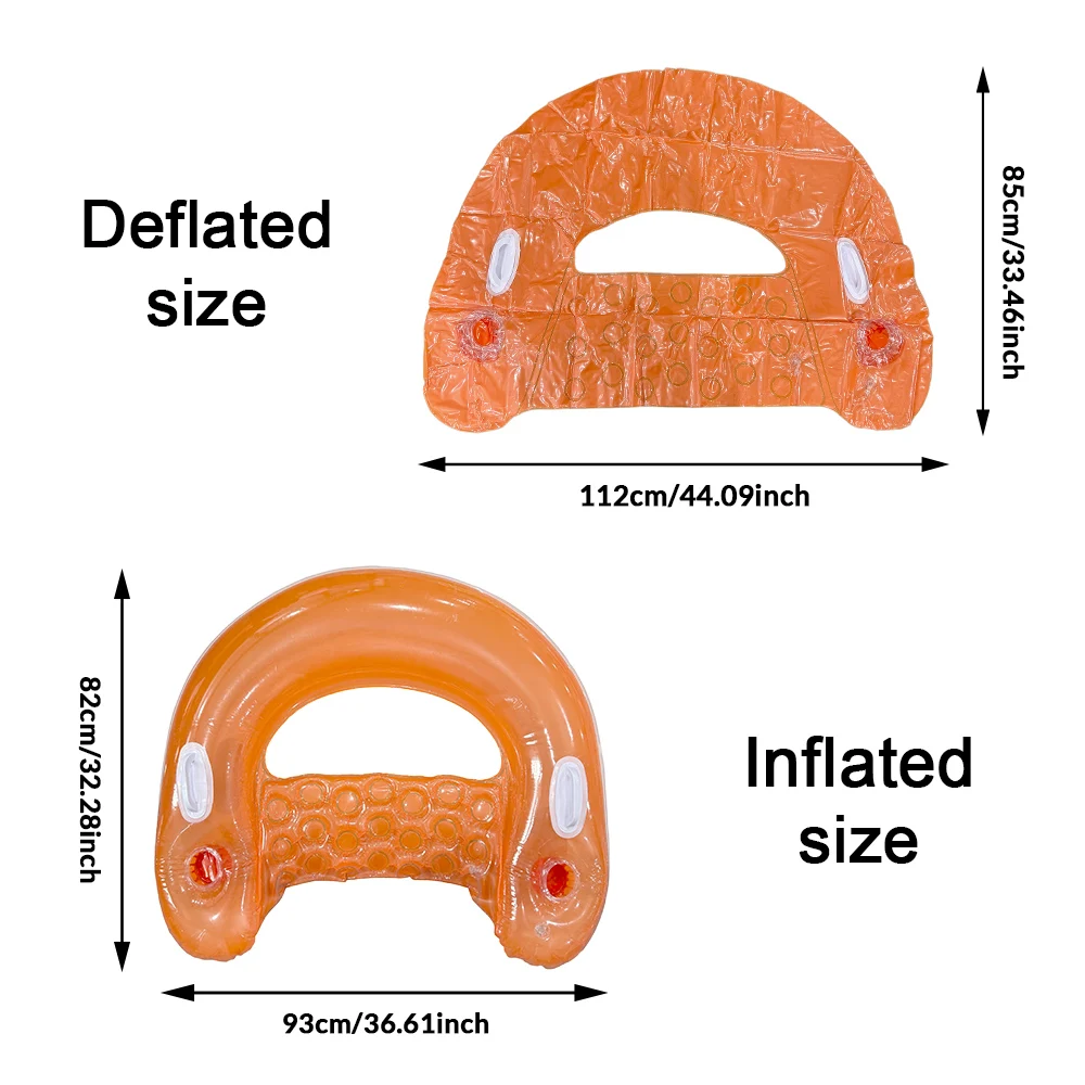 Silla flotante para piscina y playa con asiento inflable fiestas - imagen 5