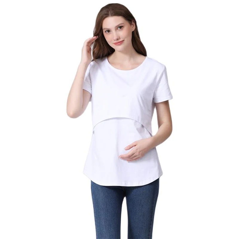 Opciones de color liso de la camiseta de maternidad