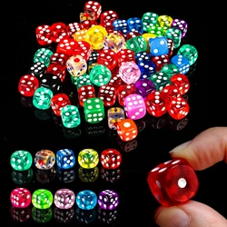 Dados transparentes redondeados para juegos y fiestas infantiles