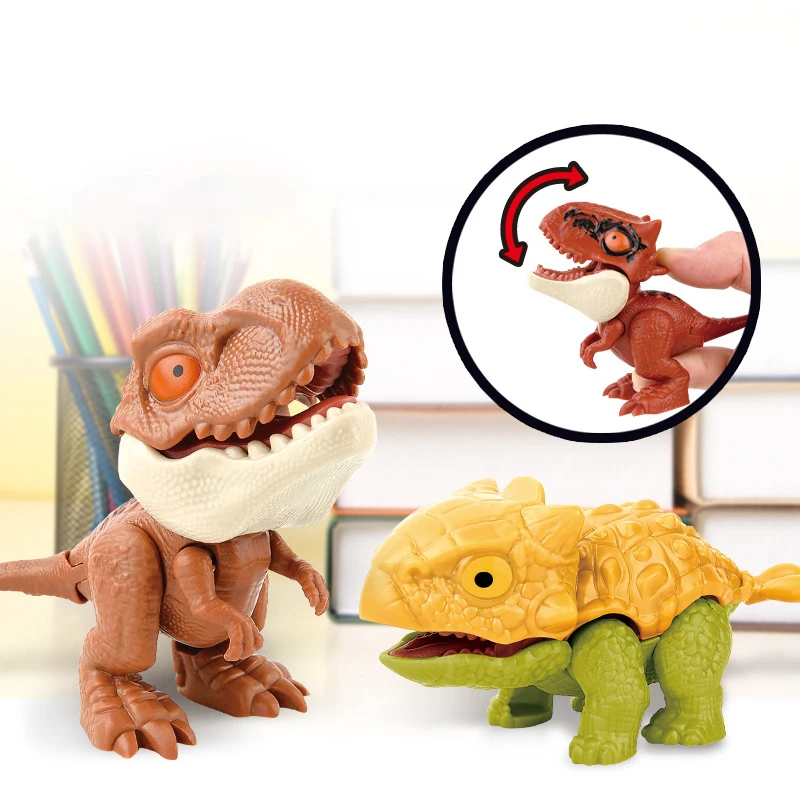 Juguete dinosaurio tiranosaurio mini animal con articulación móvil - imagen 4