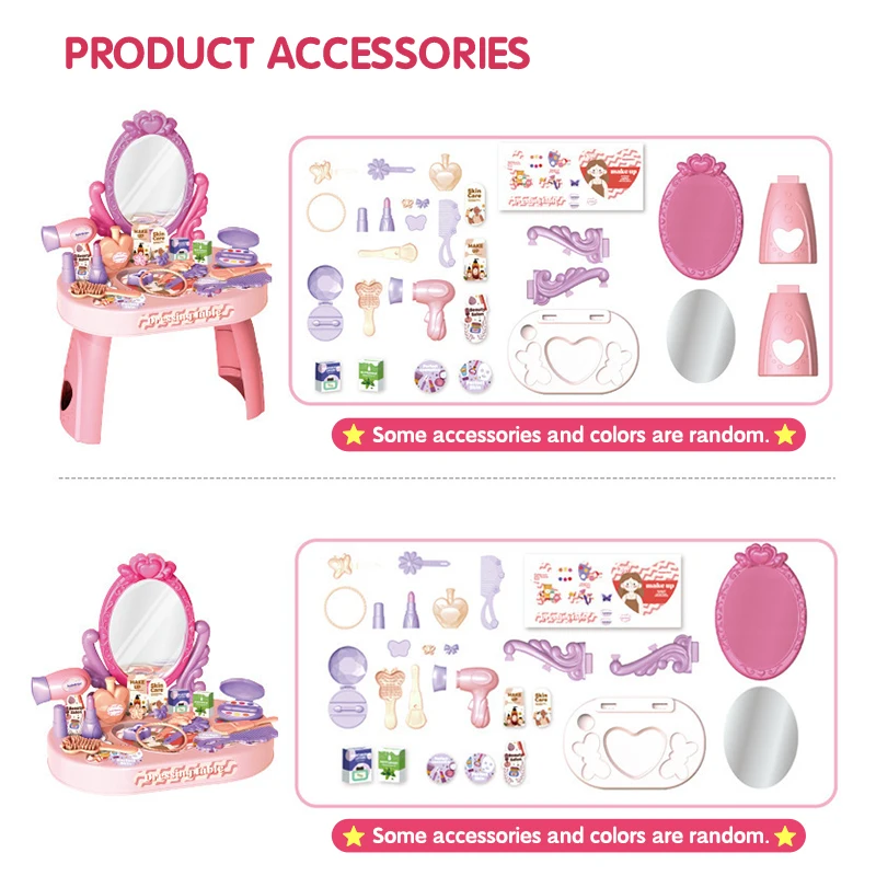 Tocador infantil simulador de maquillaje con pegatinas para niña - imagen 3