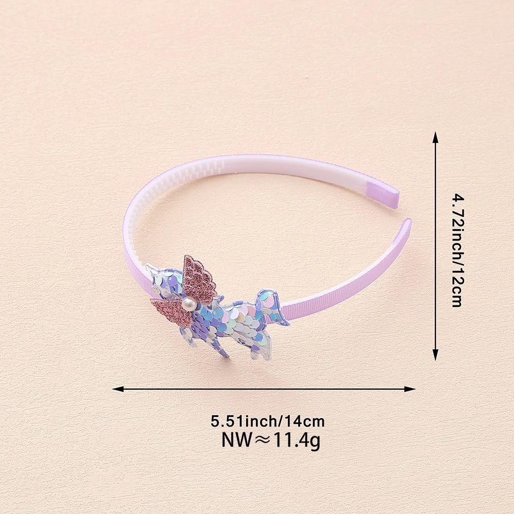 Diademas de unicornio con lentejuelas para ninas - Fiesta artesanal - imagen 5