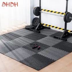 Alfombra gimnasio antideslizante encastrable de goma resistente