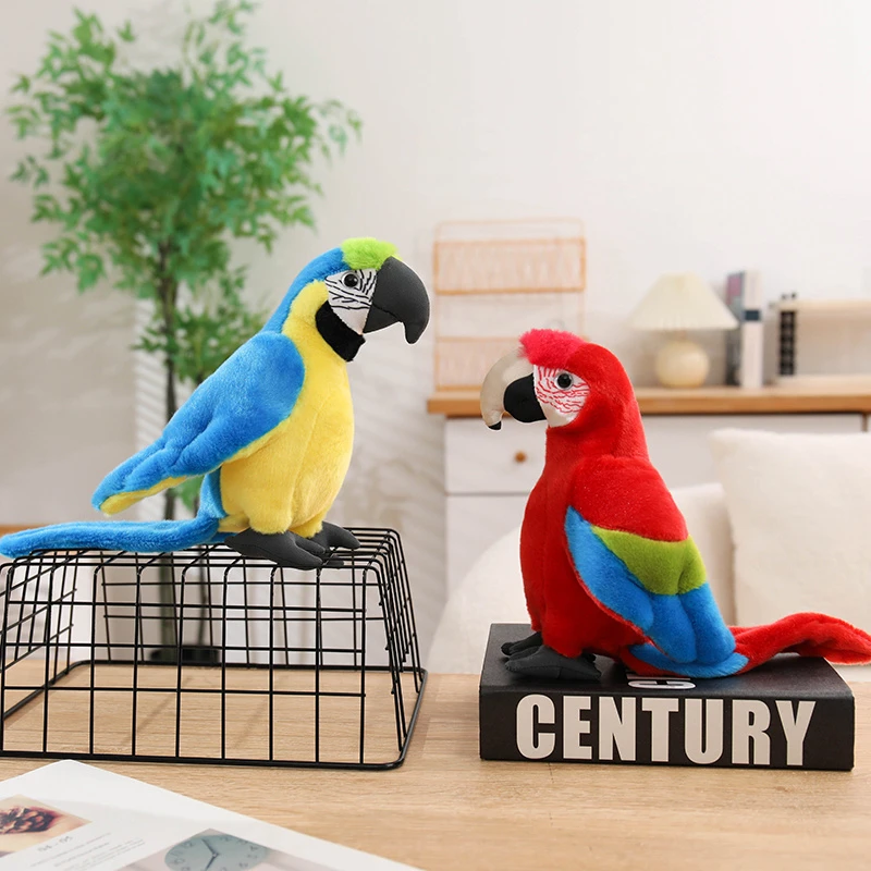Peluche realista de loro tropical: muñeco suave para jugar educativo - imagen 2