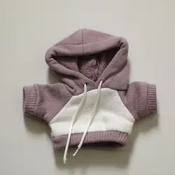 Ropa de muñecas de algodón: camiseta interior y sudadera lisa