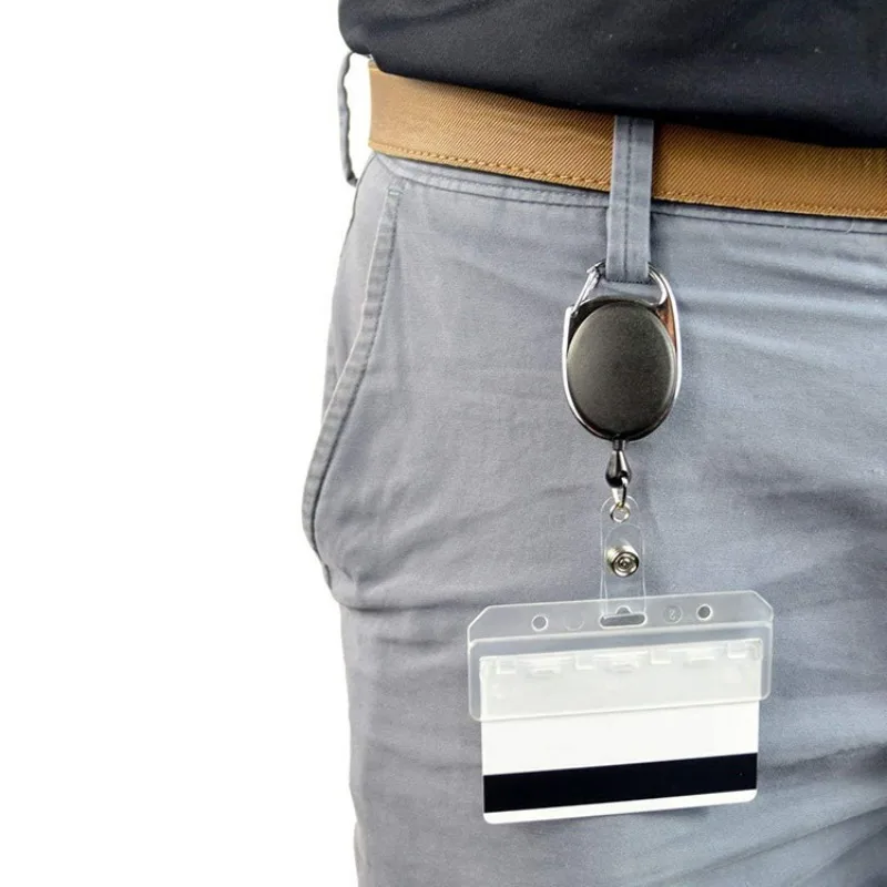 Carrete retráctil de insignia transparente ABS zinc para enfermera